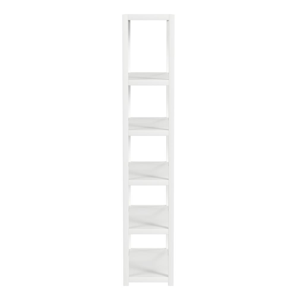 Lark 5 Tier 30Wx75H Etagere Bookcase, White. Picture 3