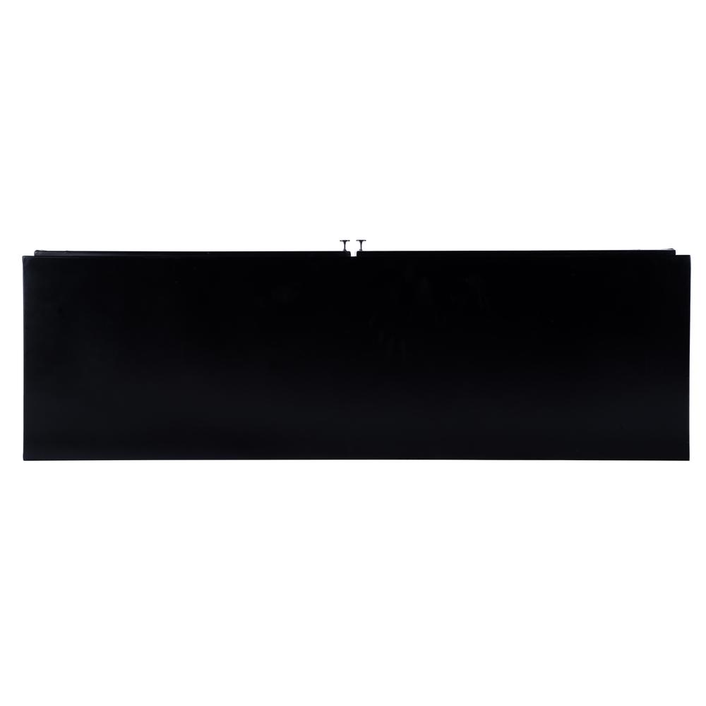 Hoxton Ribbed Glass 2- Door TV Stand, Black. Picture 9