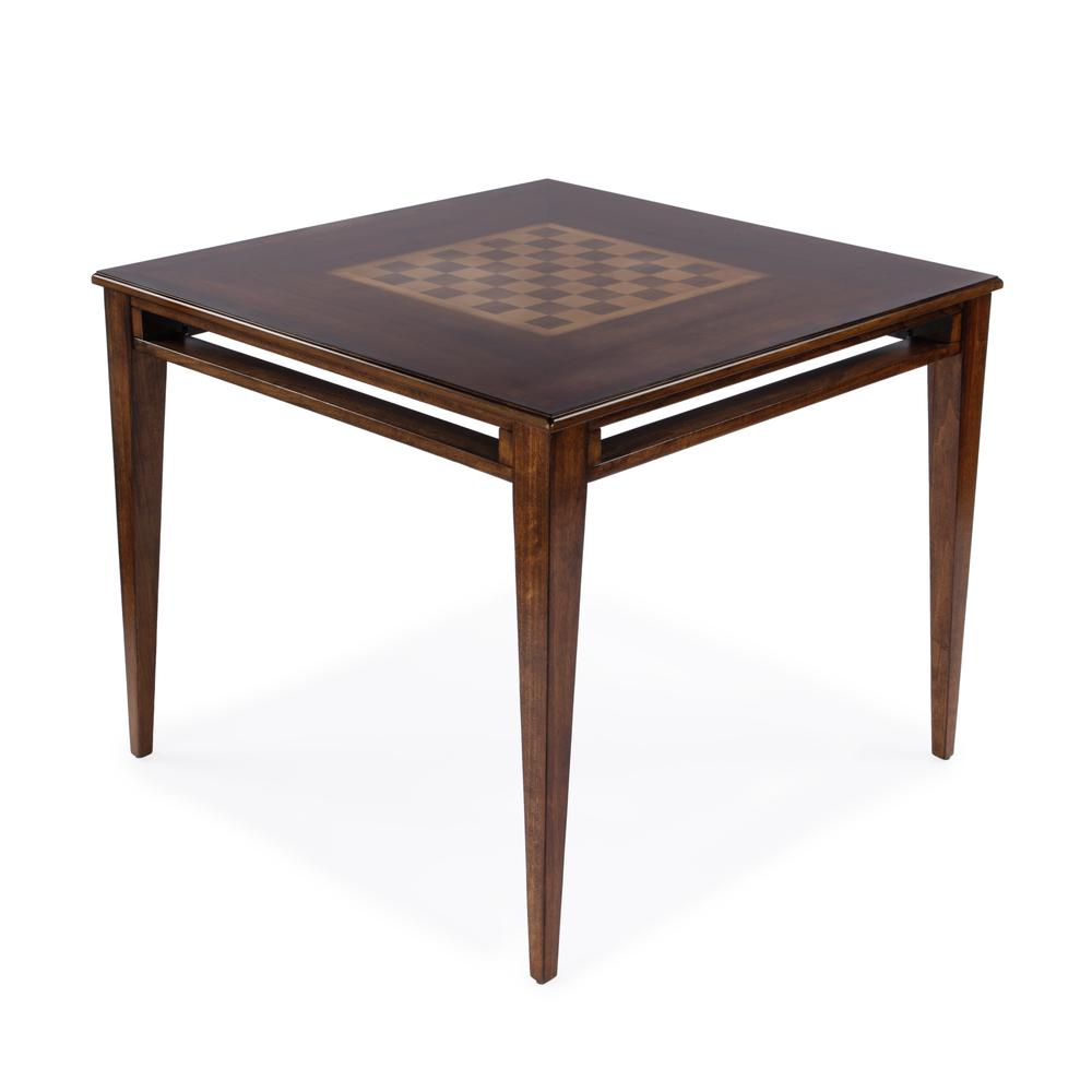 Daltrey 36" Square Game Table, Medium Brown. Picture 2