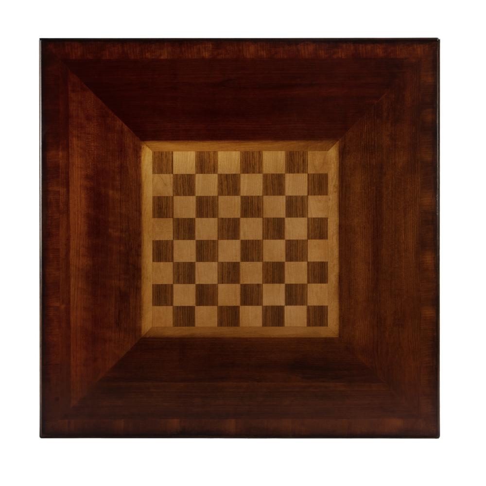 Daltrey 36" Square Game Table, Medium Brown. Picture 4
