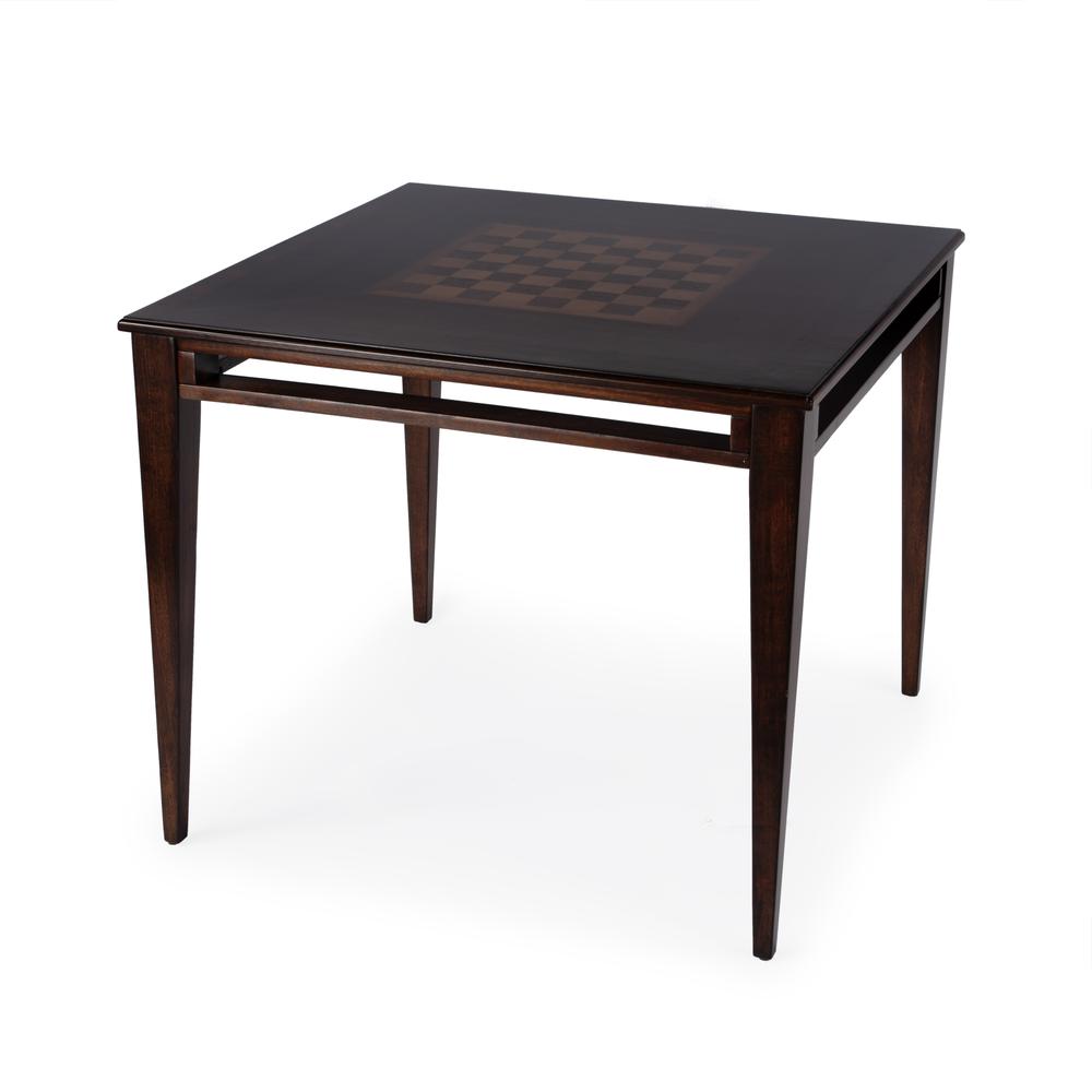 Daltrey 36" Square Game Table, Dark Brown. Picture 1