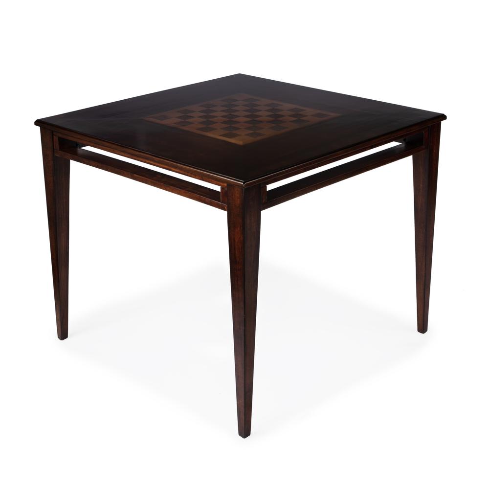 Daltrey 36" Square Game Table, Dark Brown. Picture 3