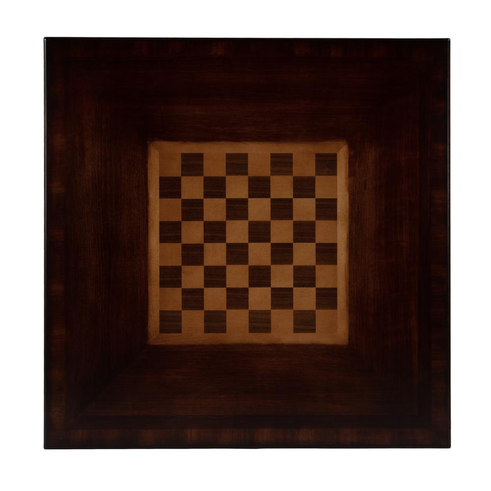 Daltrey 36" Square Game Table, Dark Brown. Picture 5