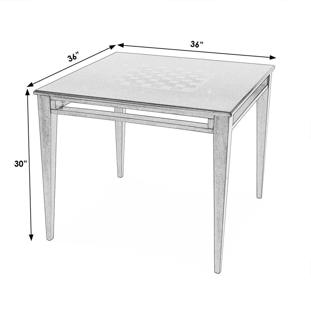 Daltrey 36" Square Game Table, Dark Brown. Picture 6