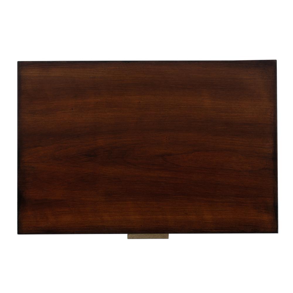 Kai 2 Drawer End Table, Medium Brown. Picture 7