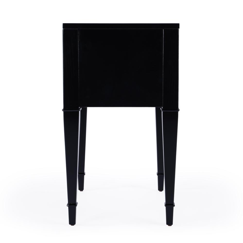 Kai 2 Drawer End Table, Black. Picture 4