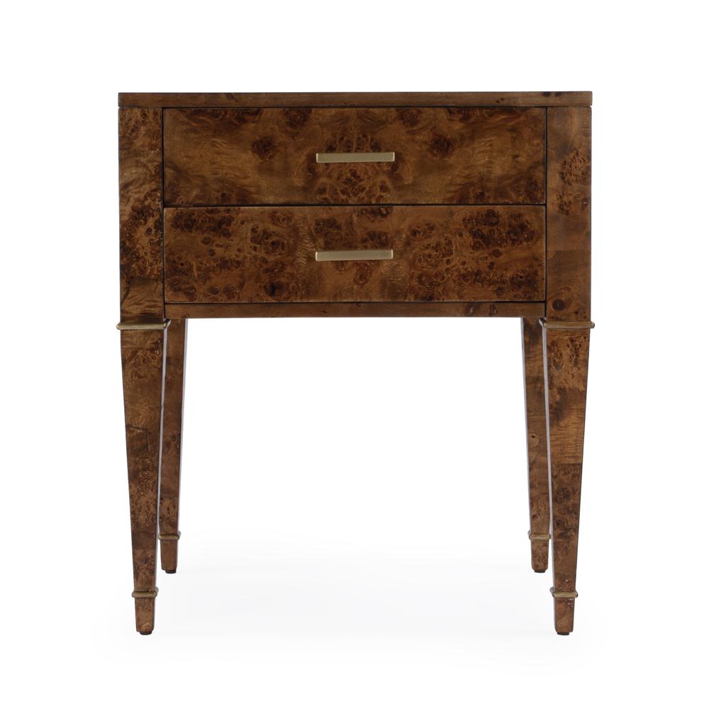 Kai 2 Drawer End Table, Light Brown. Picture 4