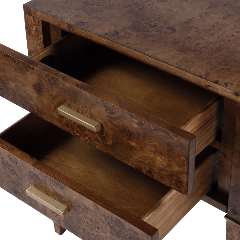 Kai 2 Drawer End Table, Light Brown. Picture 5