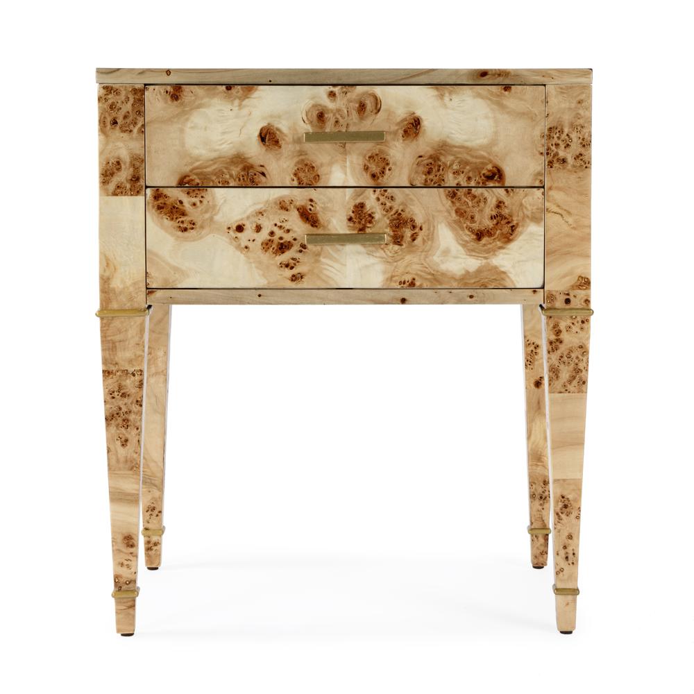 Kai 2 Drawer End Table, Light Brown. Picture 4
