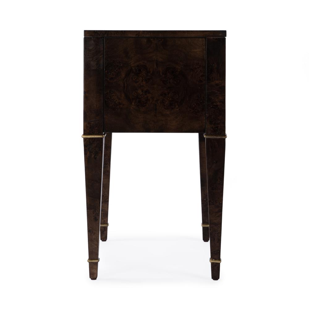 Kai 2 Drawer End Table, Dark Brown. Picture 5