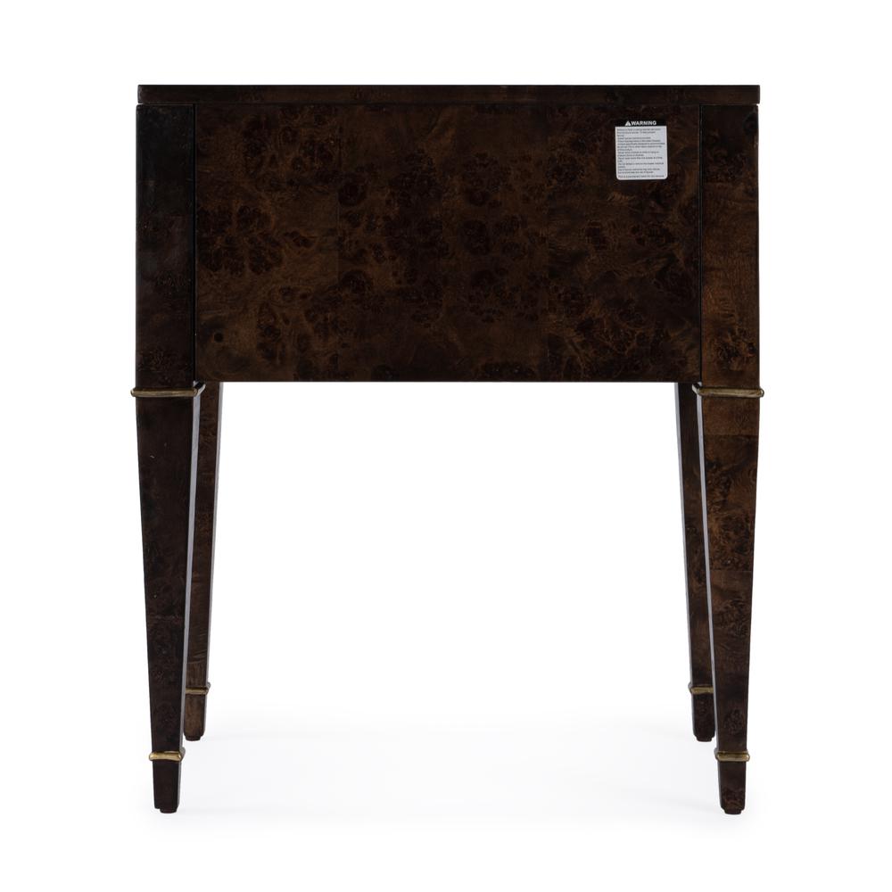 Kai 2 Drawer End Table, Dark Brown. Picture 6