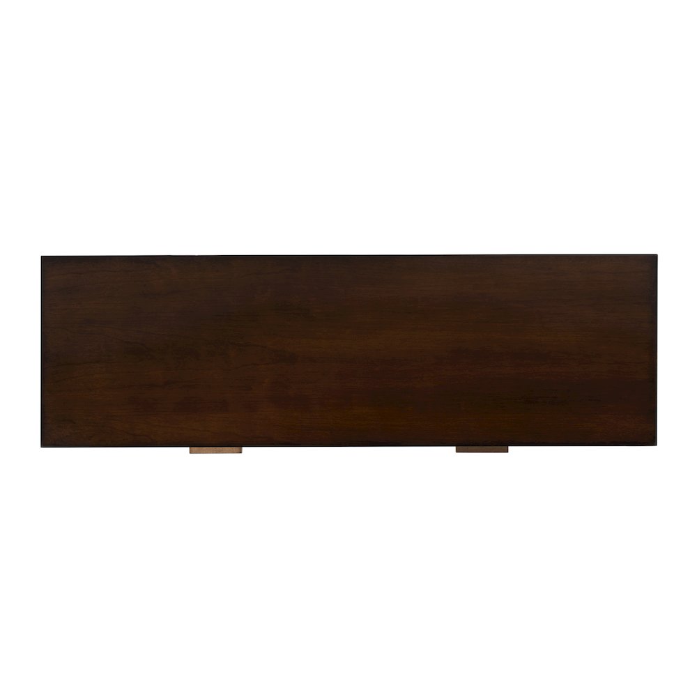 Kai 2 Drawer 45" Wood Console Table, Medium Brown. Picture 7