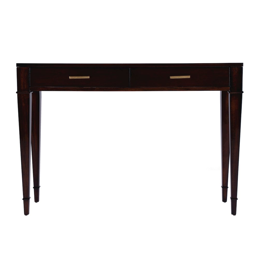 Kai 2 Drawer 45" Wood Console Table, Dark Brown. Picture 4