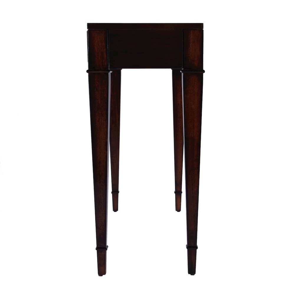 Kai 2 Drawer 45" Wood Console Table, Dark Brown. Picture 5