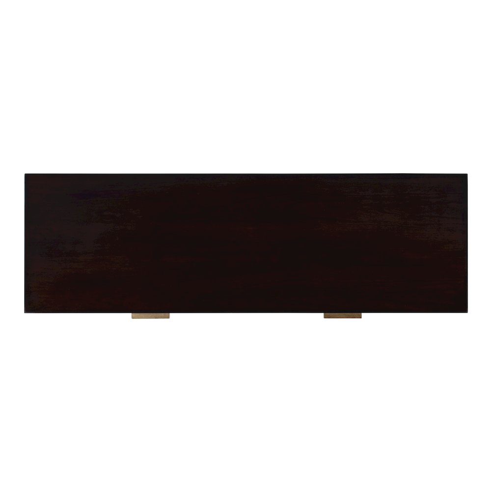 Kai 2 Drawer 45" Wood Console Table, Dark Brown. Picture 7