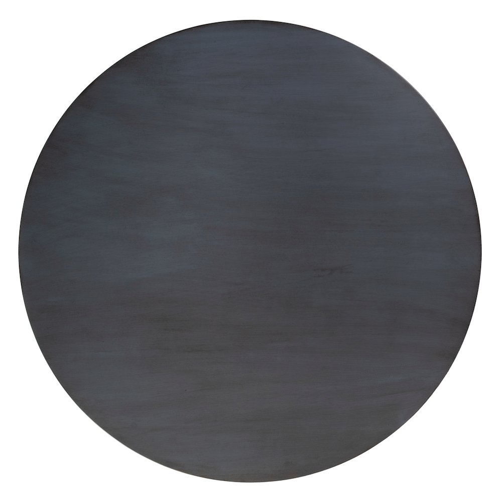 Evie 48 in. W Round Wood Single Pedestal Dining Table, Pastel Blue. Picture 6