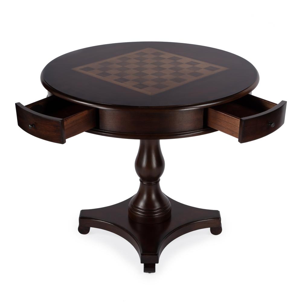 Fredrik 34"D Round Game Table, Dark Brown. Picture 3