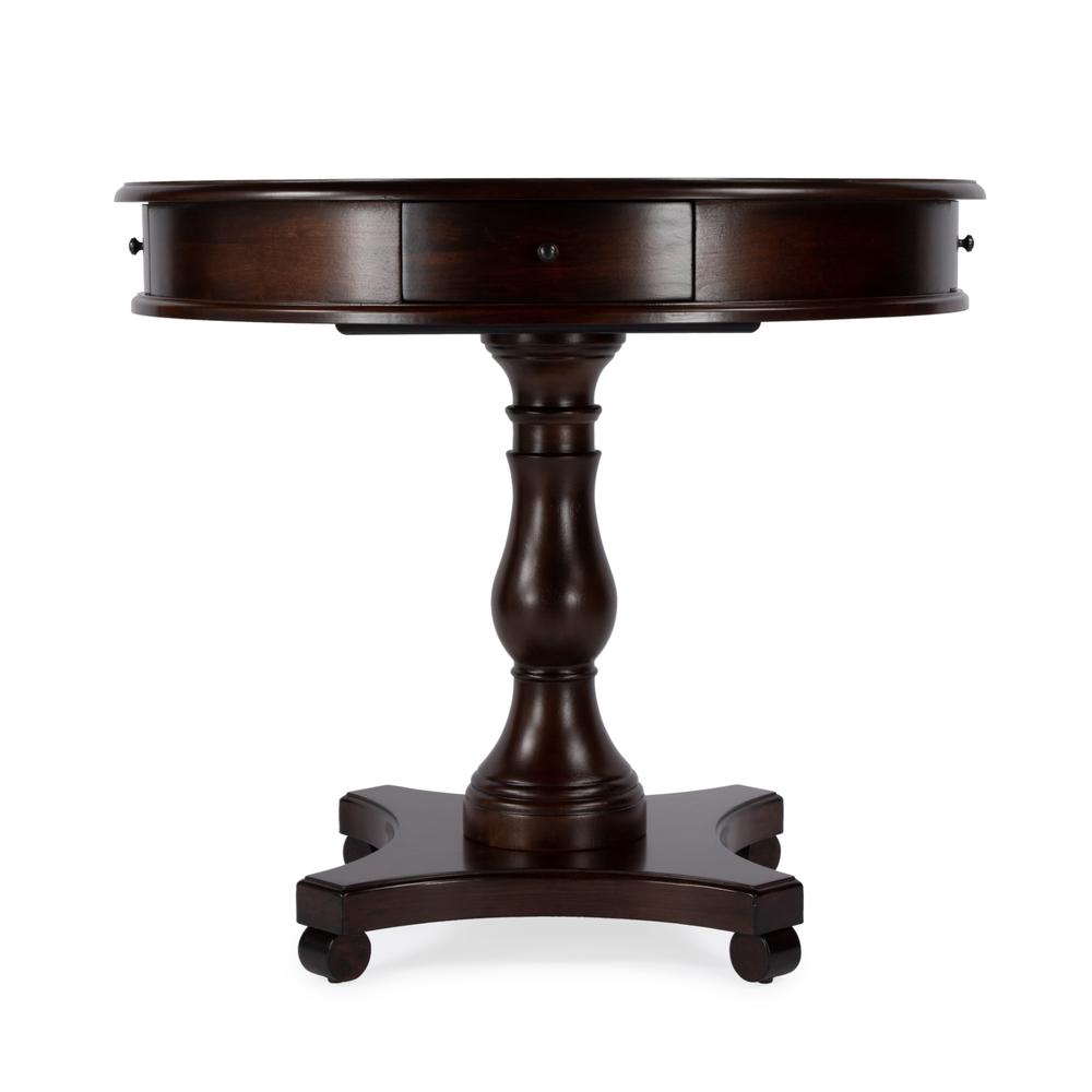 Fredrik 34"D Round Game Table, Dark Brown. Picture 4