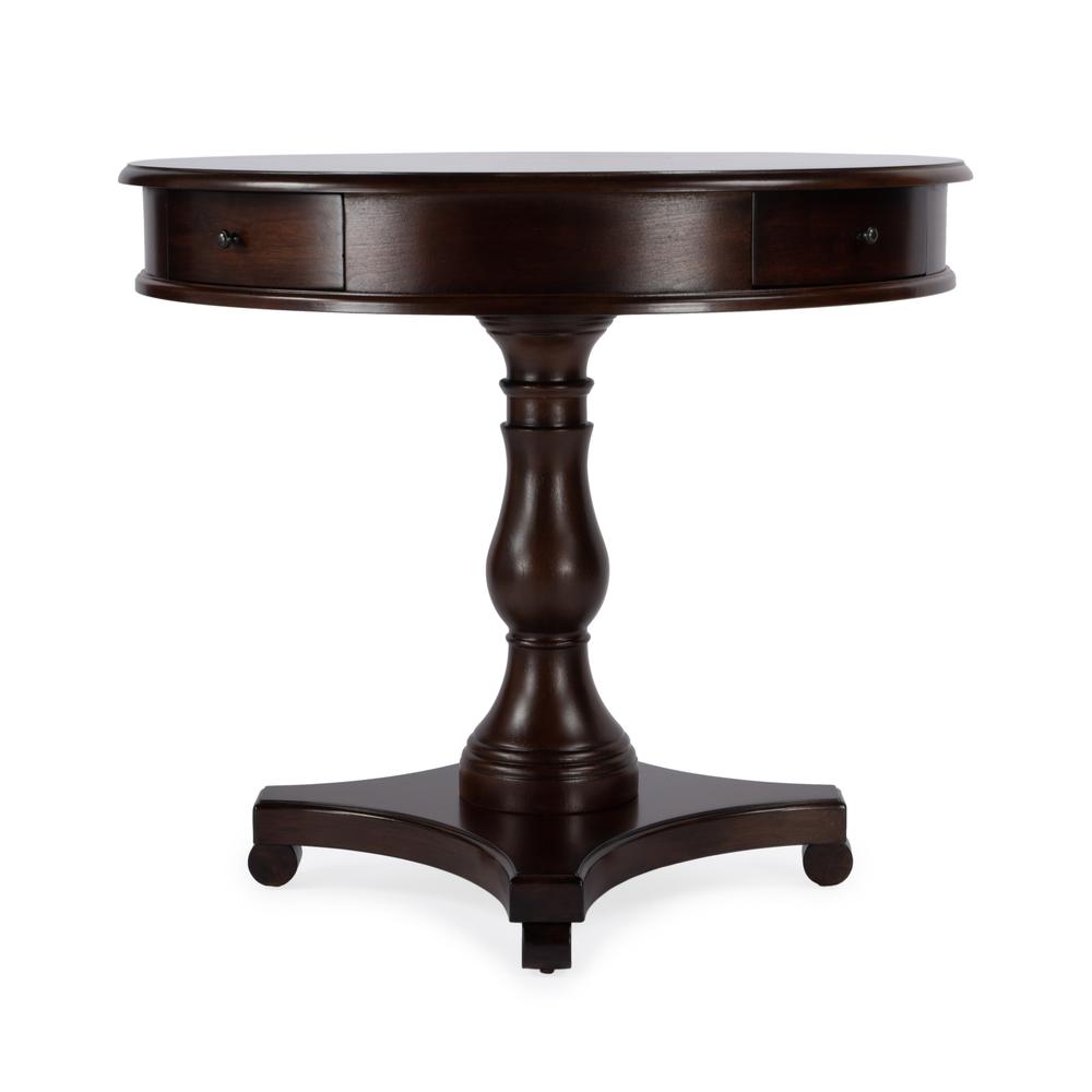 Fredrik 34"D Round Game Table, Dark Brown. Picture 5