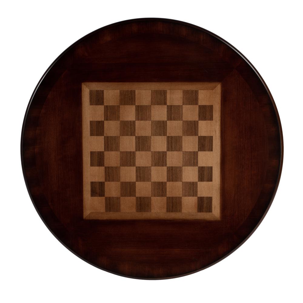 Fredrik 34"D Round Game Table, Dark Brown. Picture 6