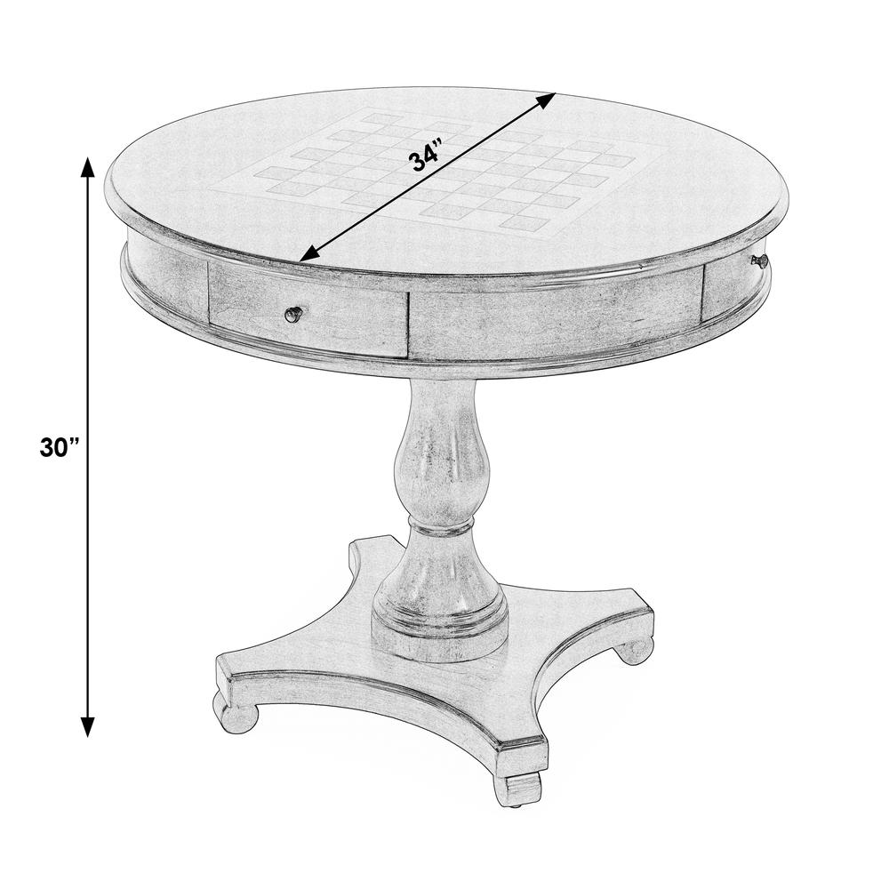 Fredrik 34"D Round Game Table, Dark Brown. Picture 7