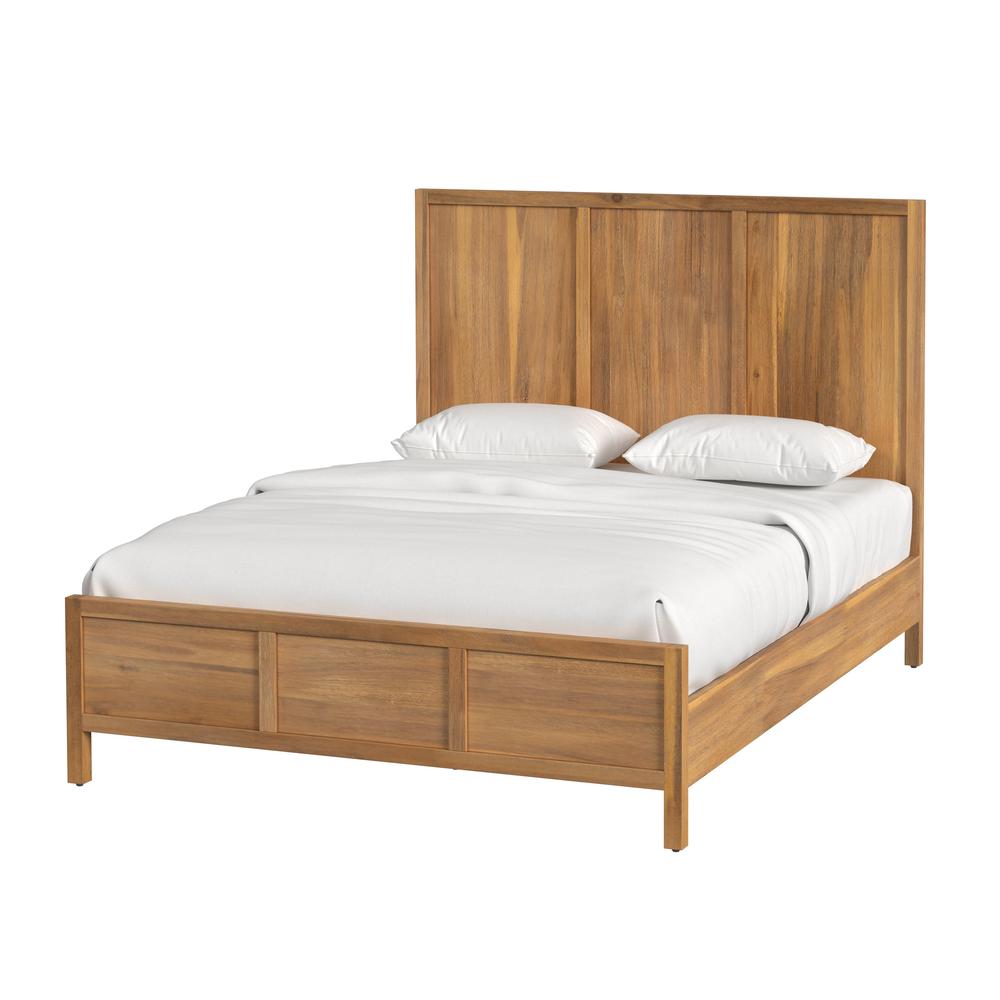 Lark Queen Size Bed, Light Brown. Picture 3