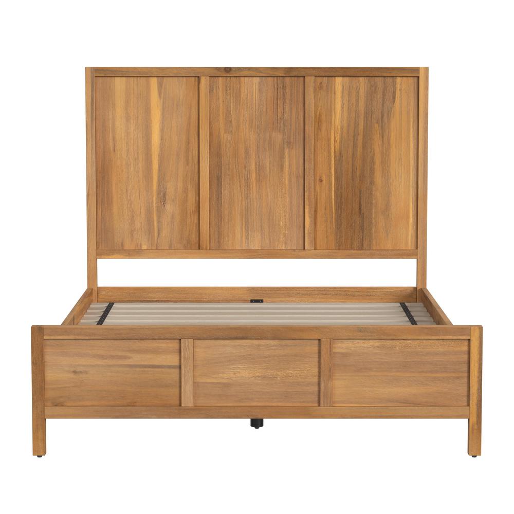 Lark Queen Size Bed, Light Brown. Picture 4