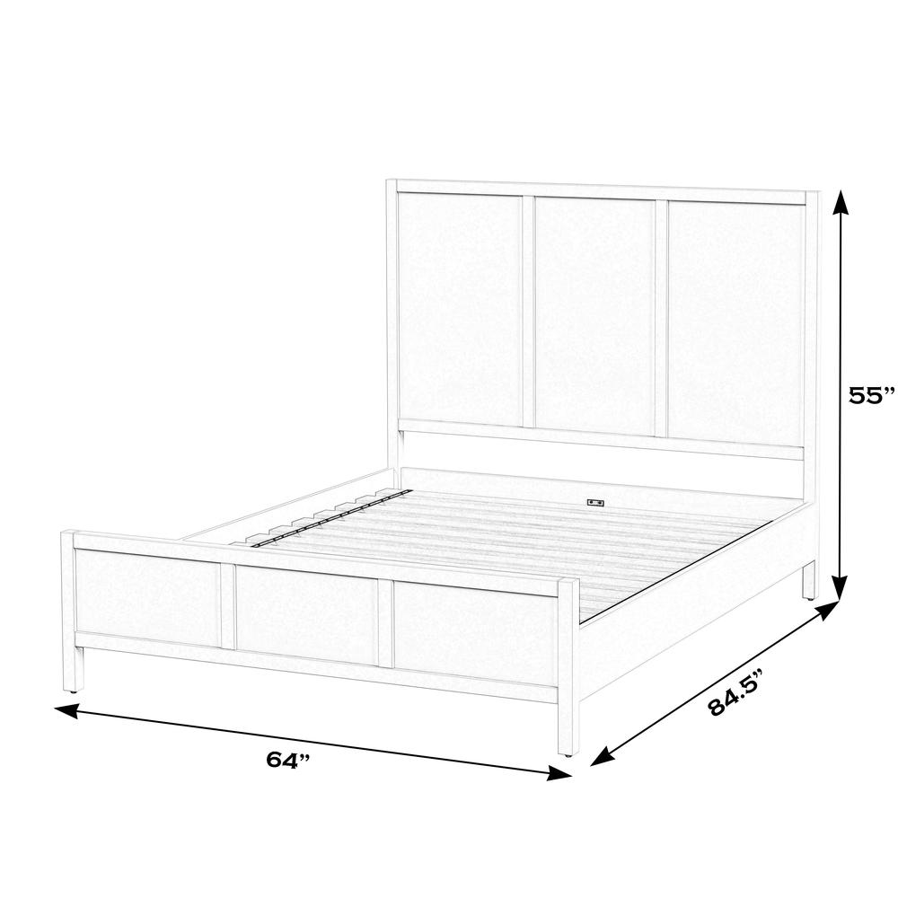 Lark Queen Size Bed, Light Brown. Picture 8