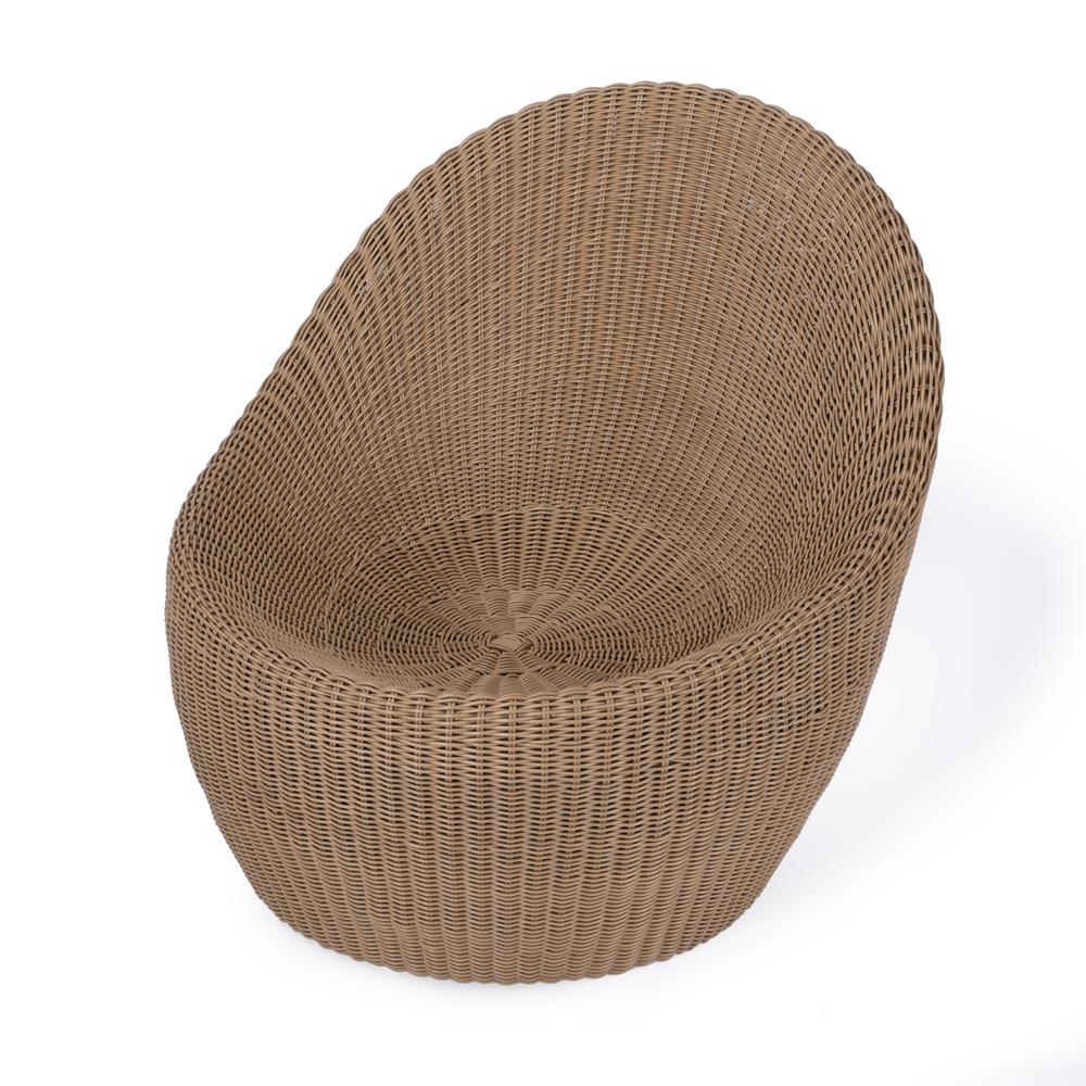 Delmar Rattan Outdoor Nest Chair, Natural. Picture 1