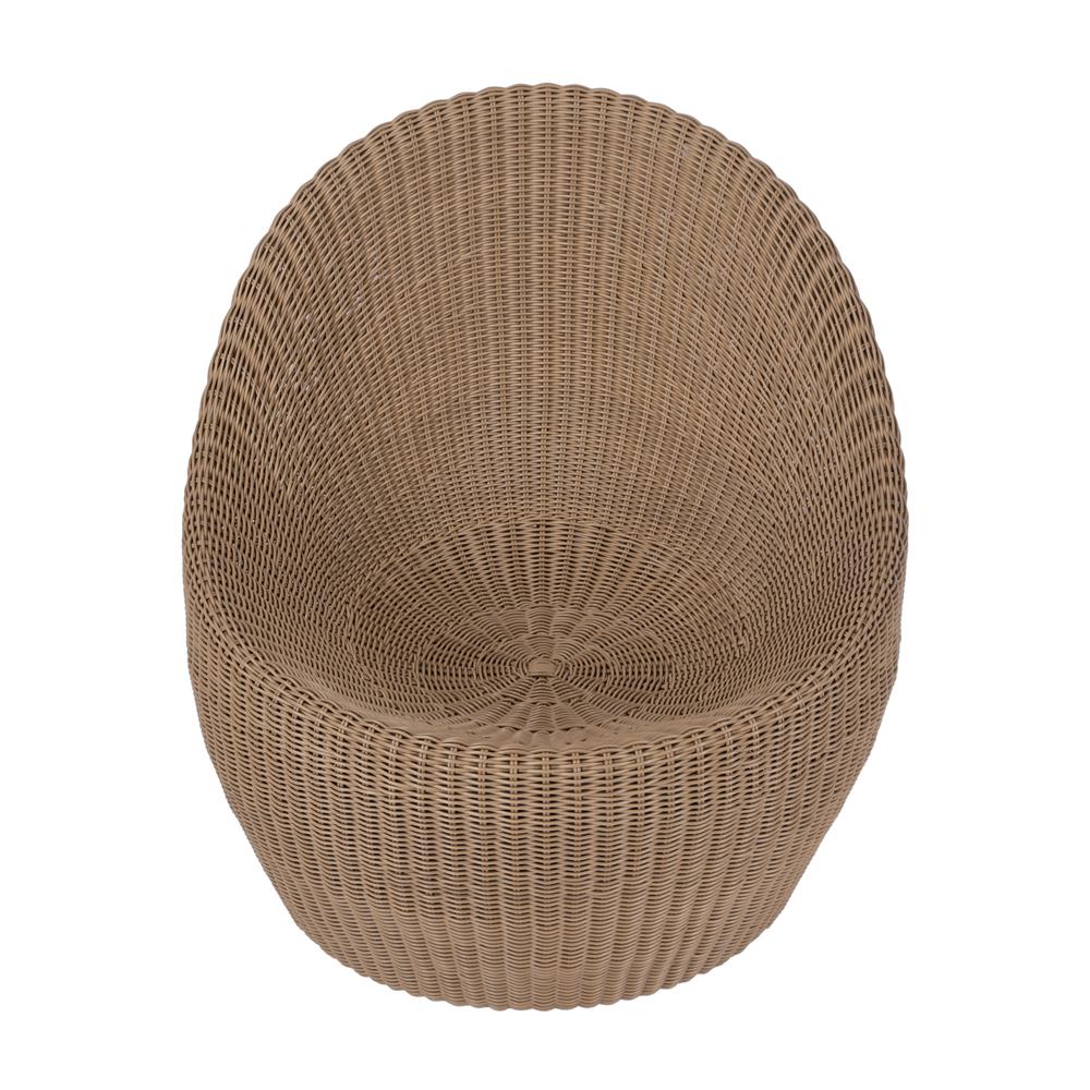 Delmar Rattan Outdoor Nest Chair, Natural. Picture 3