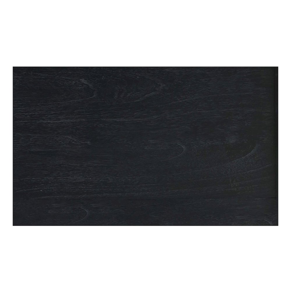 Flagstaff 2-Door Cane Cabinet, Black. Picture 5