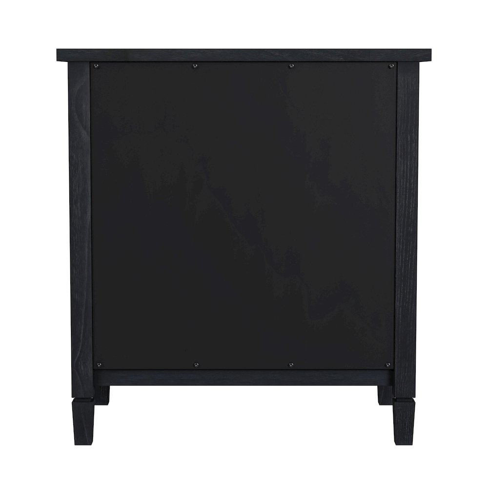 Flagstaff 2-Door Cane Cabinet, Black. Picture 4