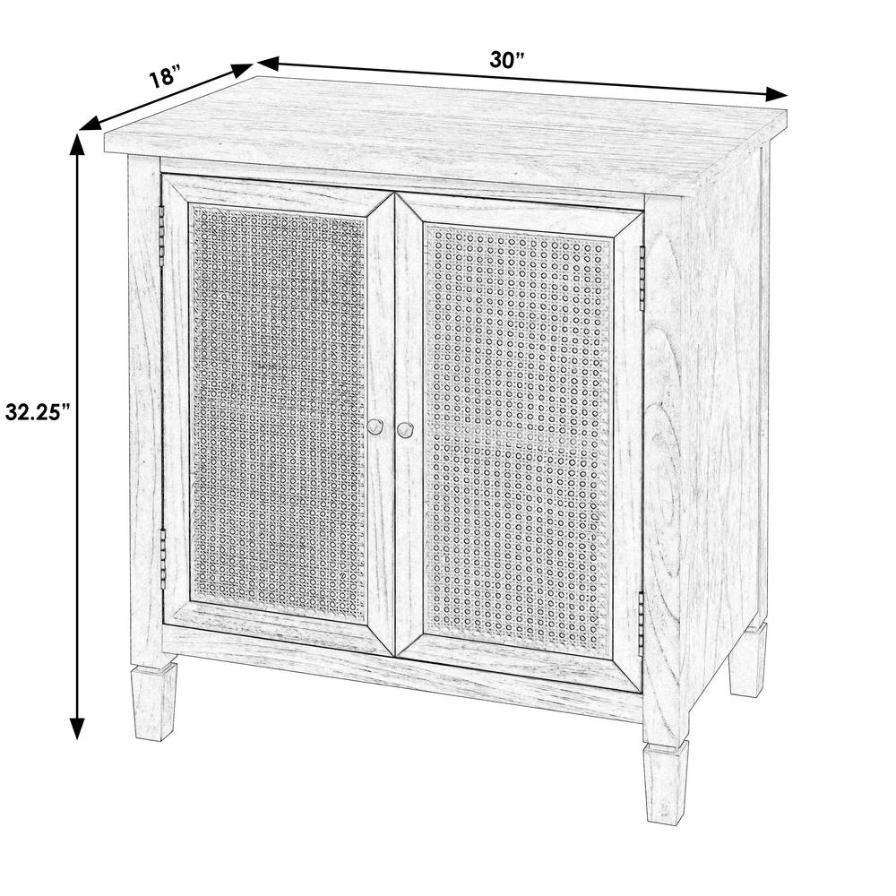 Flagstaff 2-Door Cane Cabinet, Natural. Picture 7