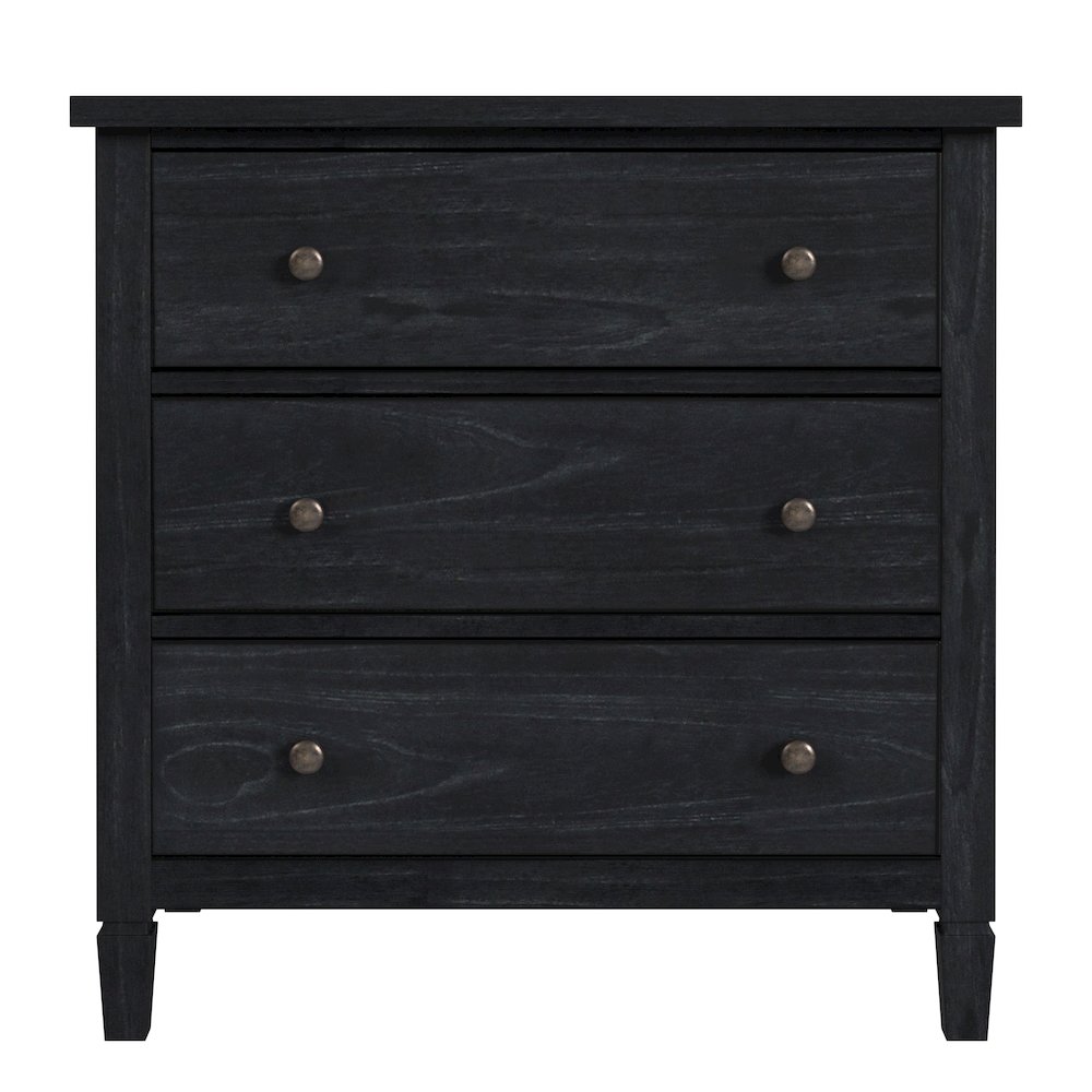 Flagstaff 3-Drawer Dresser, Black. Picture 2