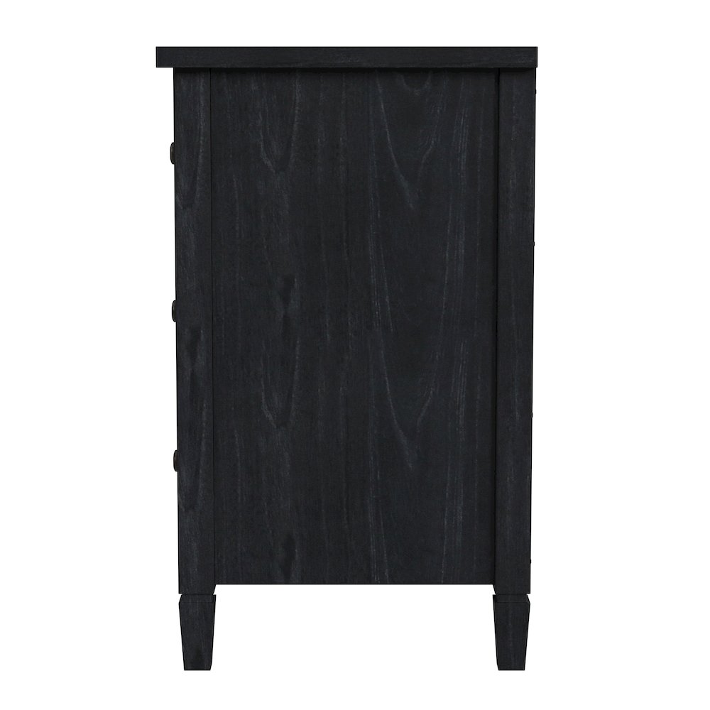 Flagstaff 3-Drawer Dresser, Black. Picture 3