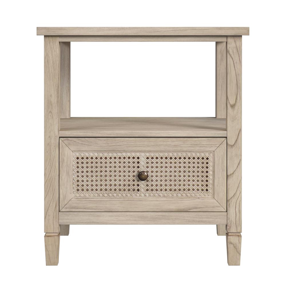 Flagstaff 1-Drawer Cane Nightstand, Natural. Picture 2