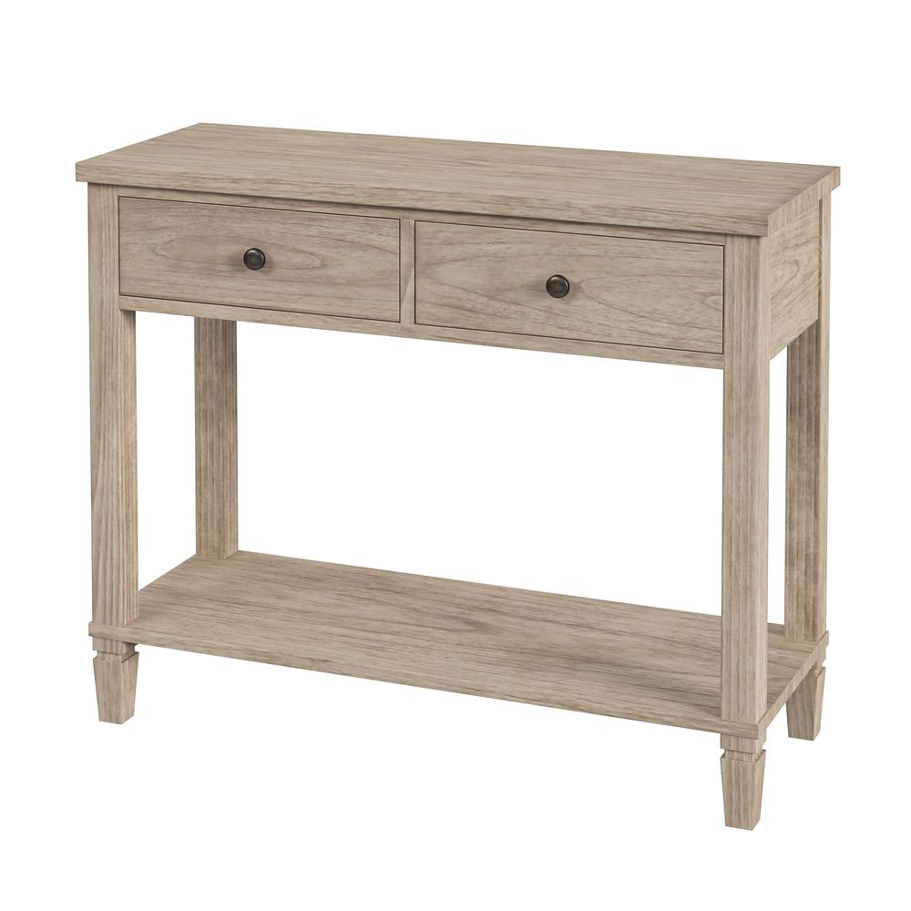 Flagstaff 2-Drawer 36" Console Table, Natural. Picture 1