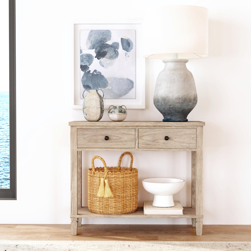 Flagstaff 2-Drawer 36" Console Table, Natural. Picture 7