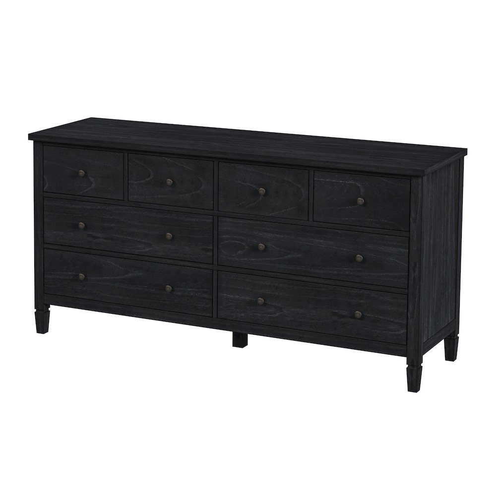 Flagstaff 8-Drawer Dresser, Black. Picture 1