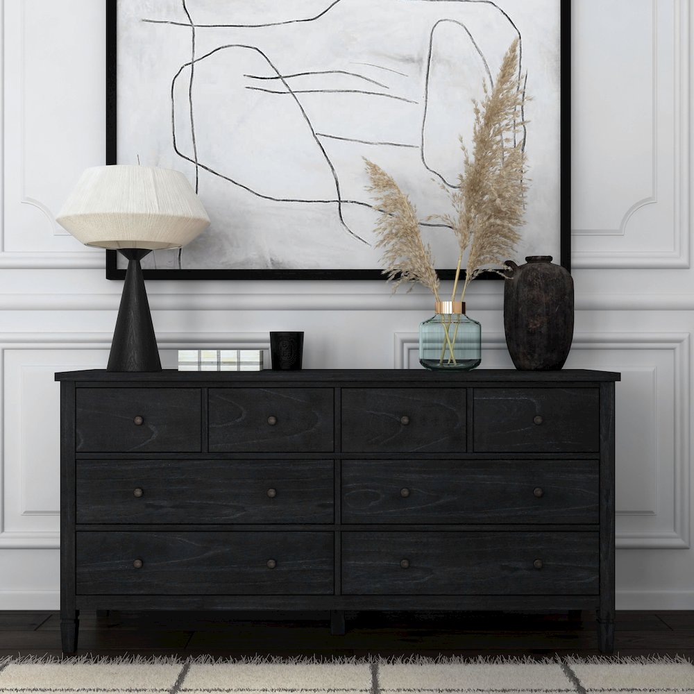 Flagstaff 8-Drawer Dresser, Black. Picture 6