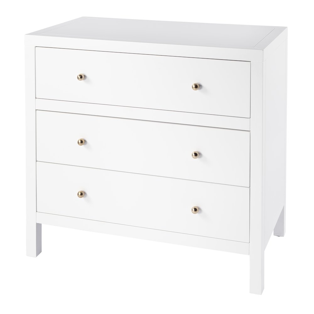 Nora 3-Drawer Chest, White. Picture 1