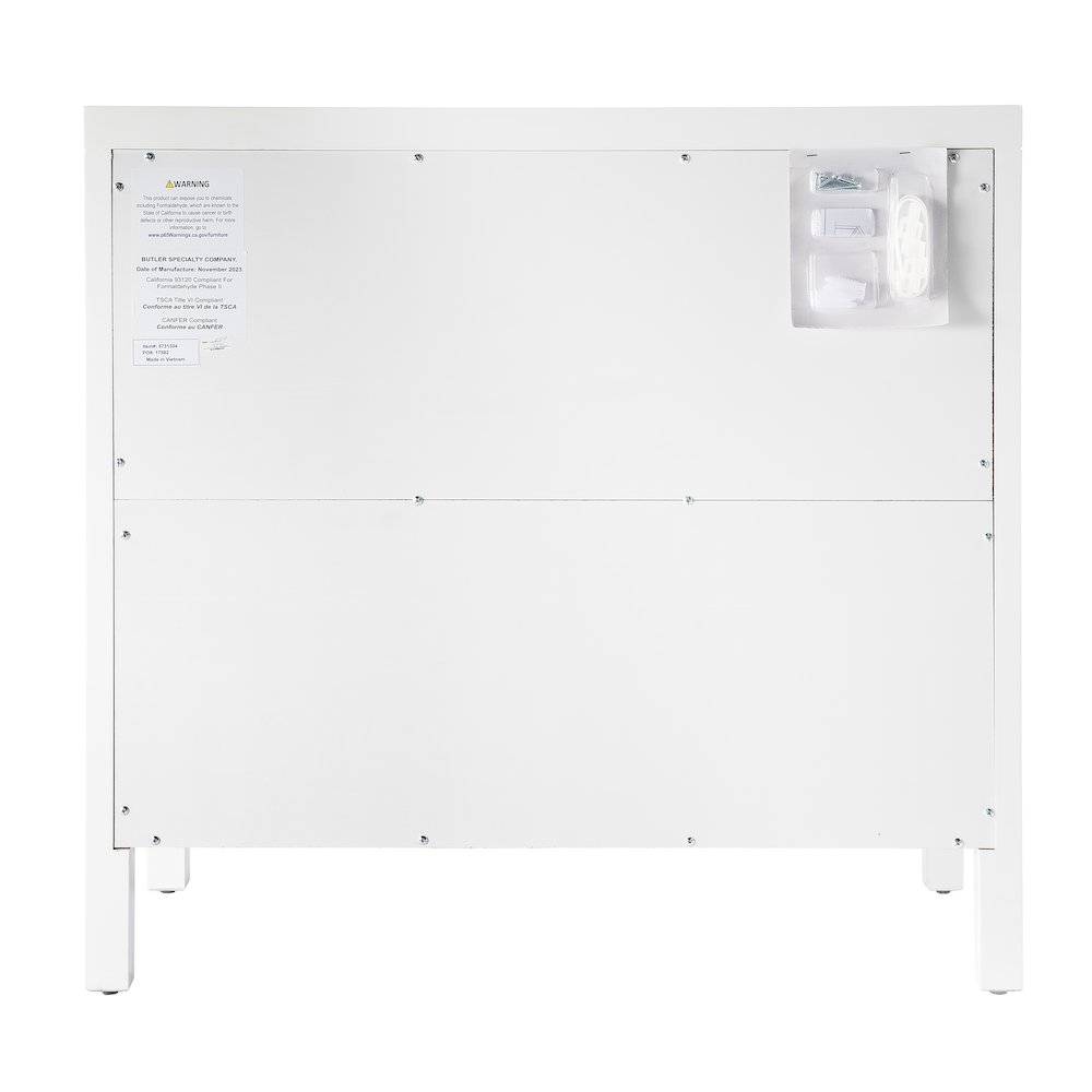 Nora 3-Drawer Chest, White. Picture 4