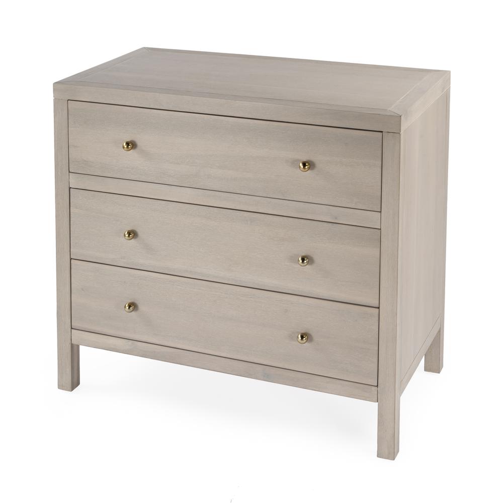 Nora 3-Drawer Chest, Taupe. Picture 1