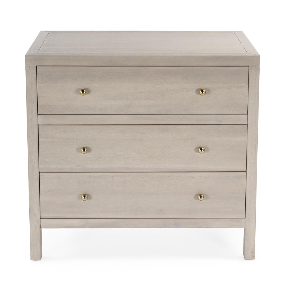 Nora 3-Drawer Chest, Taupe. Picture 3