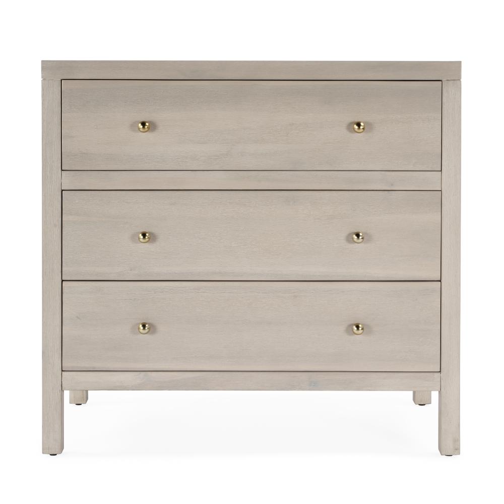 Nora 3-Drawer Chest, Taupe. Picture 4