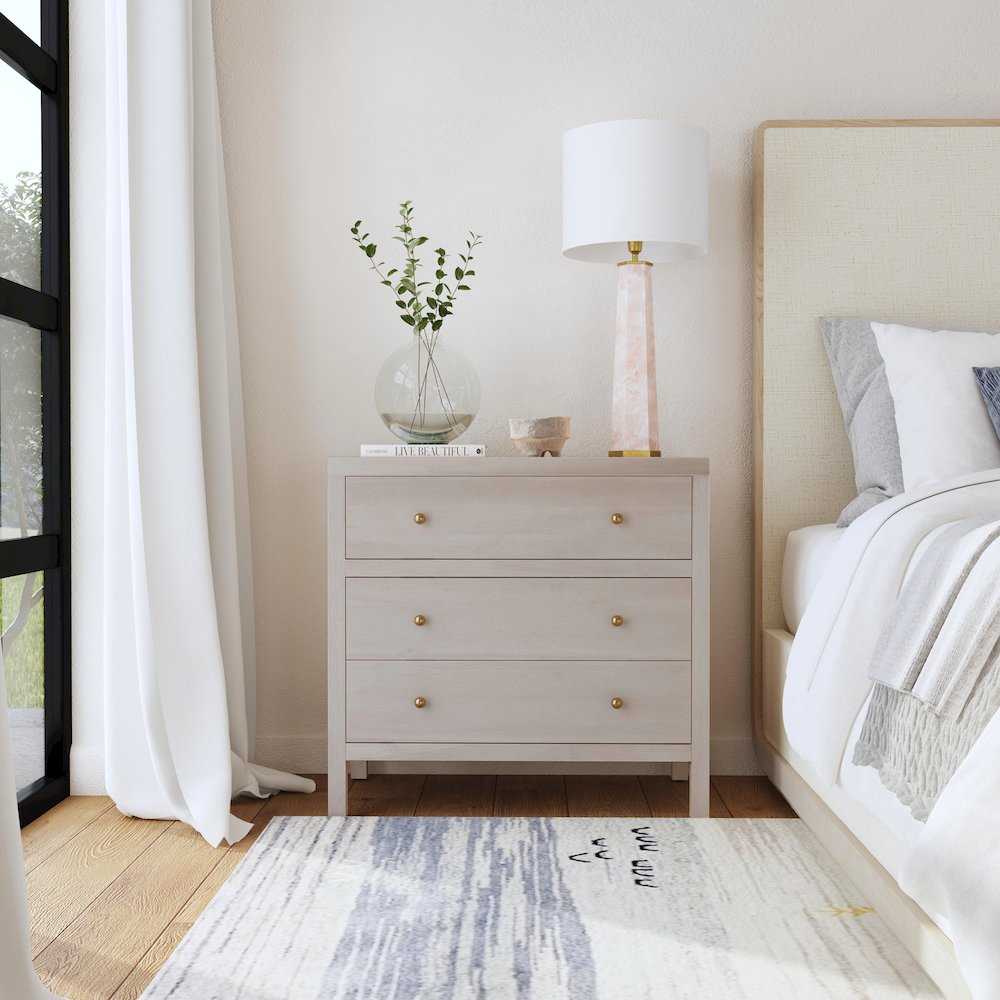 Nora 3-Drawer Chest, Taupe. Picture 9