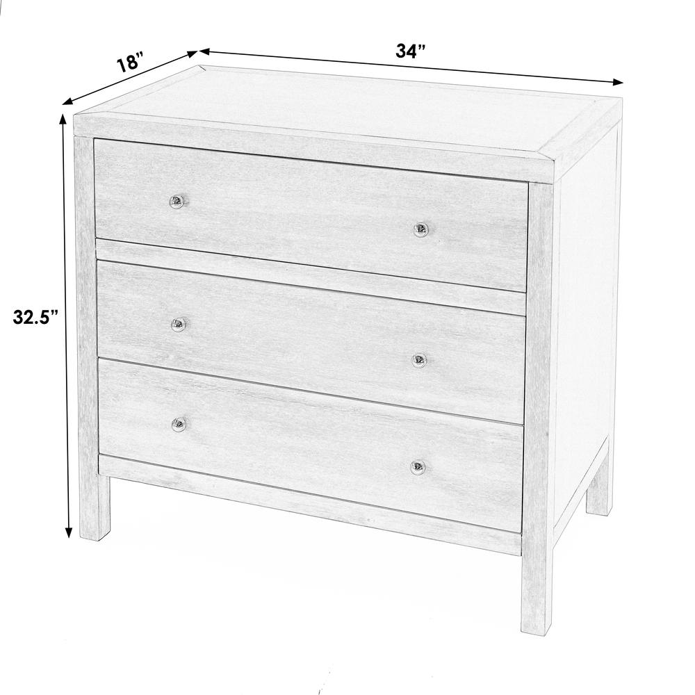 Nora 3-Drawer Chest, Taupe. Picture 8