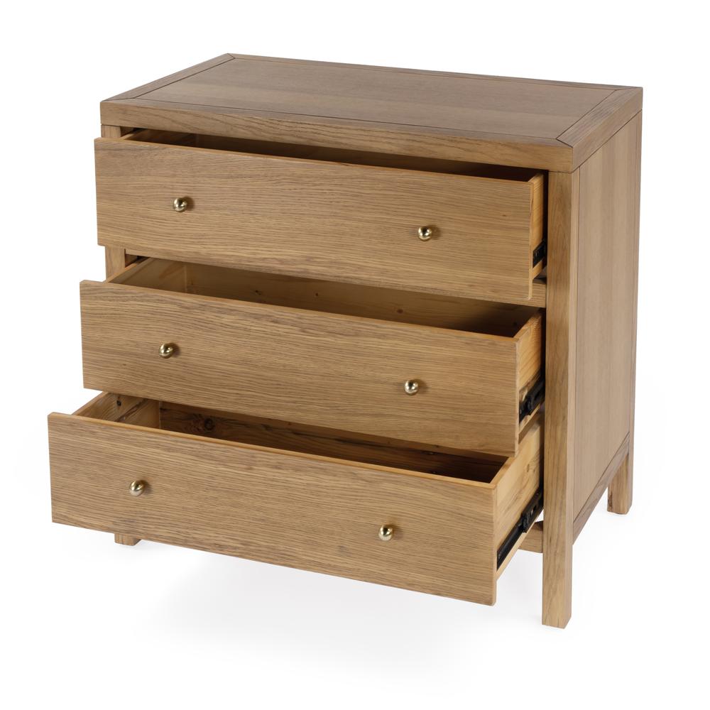 Nora 3-Drawer Chest, Brown. Picture 2