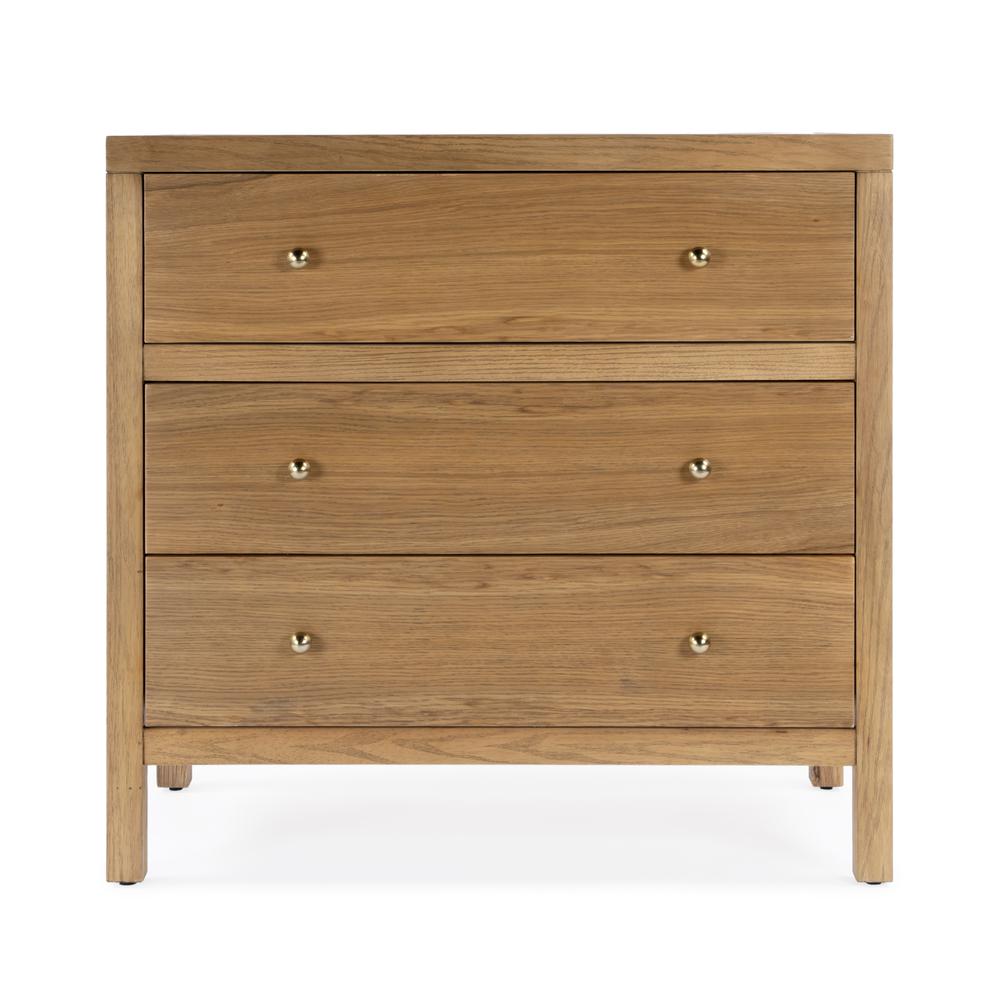 Nora 3-Drawer Chest, Brown. Picture 4