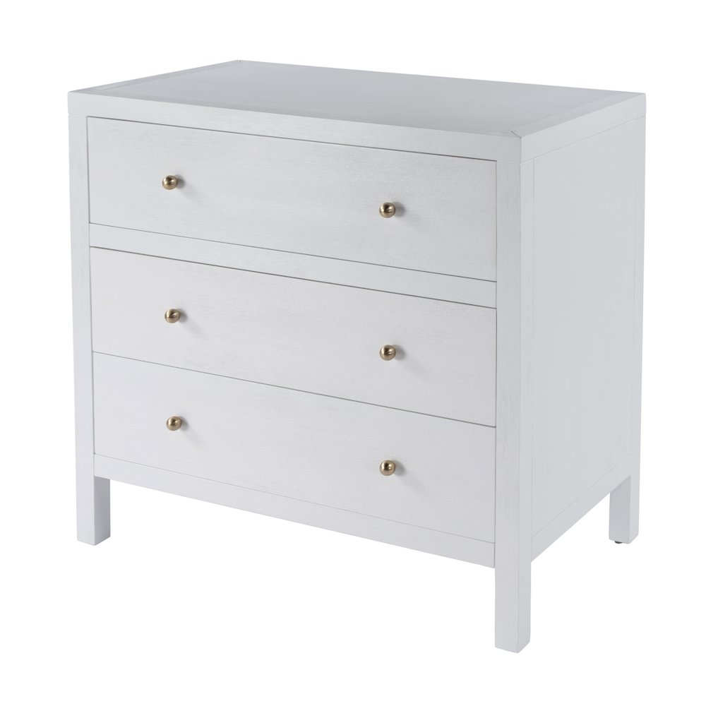 Nora 3-Drawer Chest, White. Picture 1